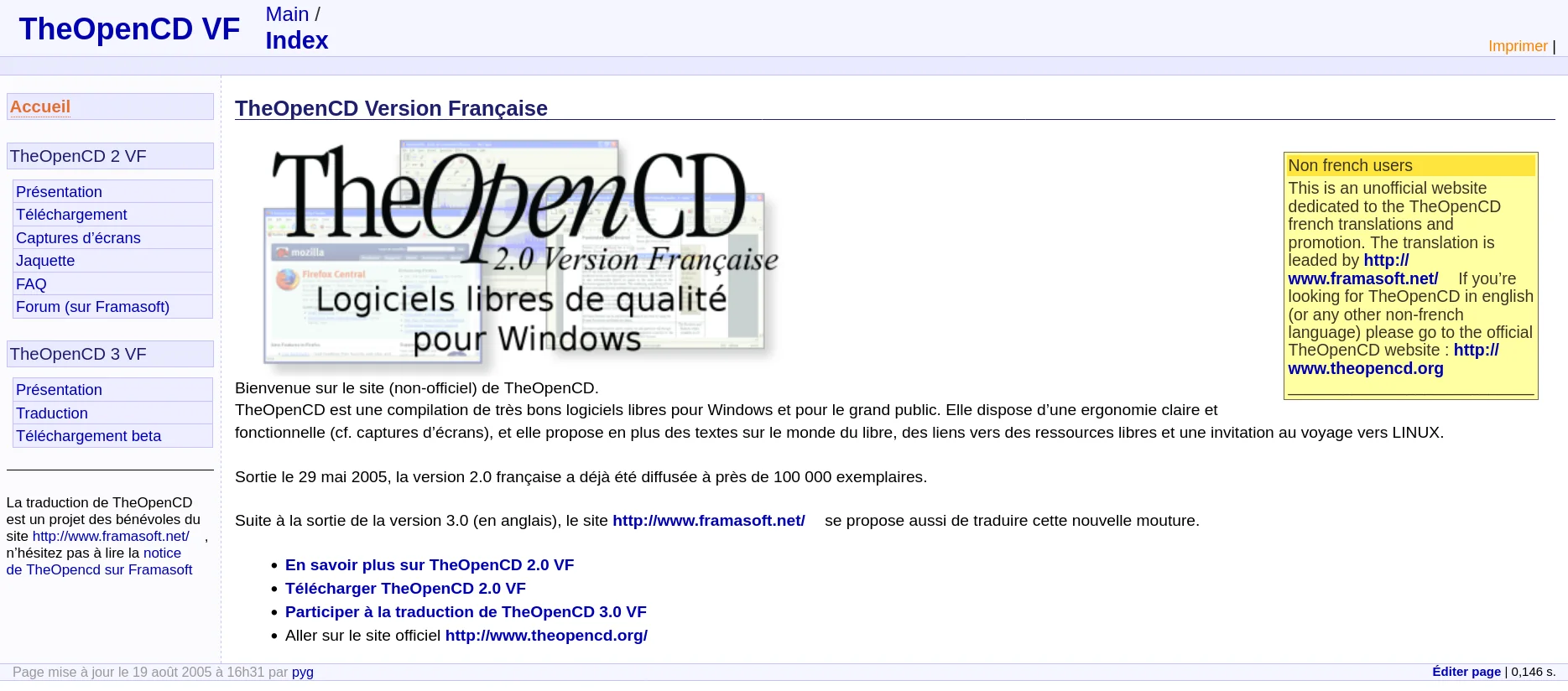 Traduction française de The Open CD