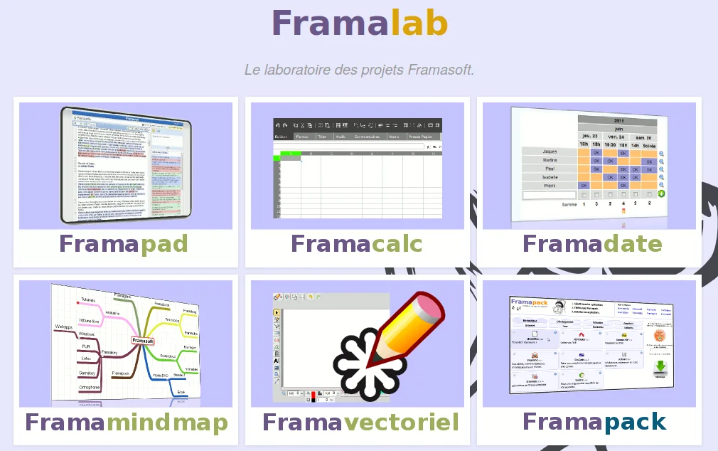 Capture d'écran de Framalab