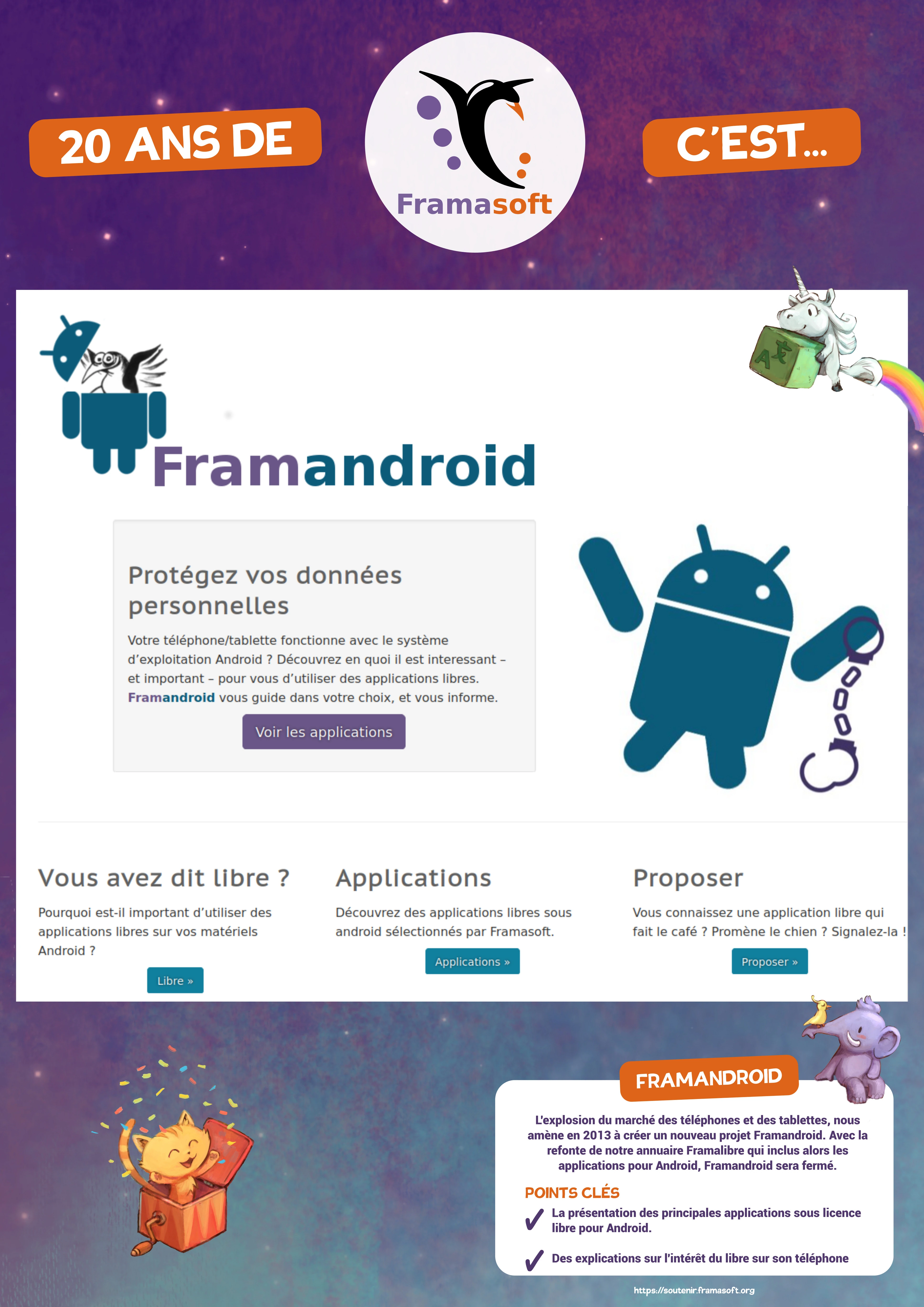 Affiche sur Framandroid